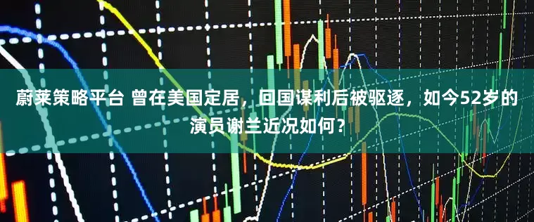 蔚莱策略平台 曾在美国定居，回国谋利后被驱逐，如今52岁的演员谢兰近况如何？